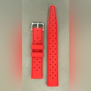 WatchCo Rubber Silicone Tropical Watch Strap Band 18mm Quick Release Pins